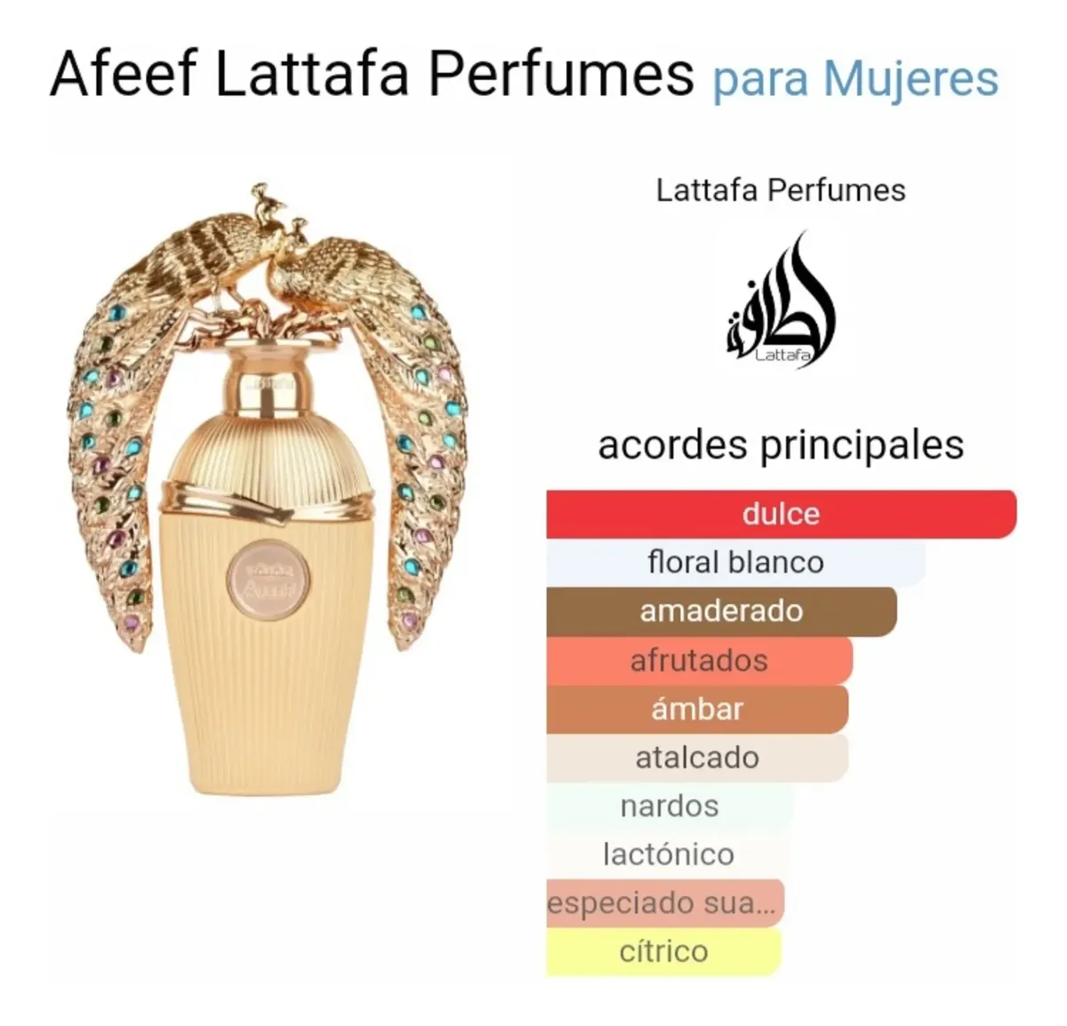 Miniatura 4 de Perfume Arabe Afeef 100ml